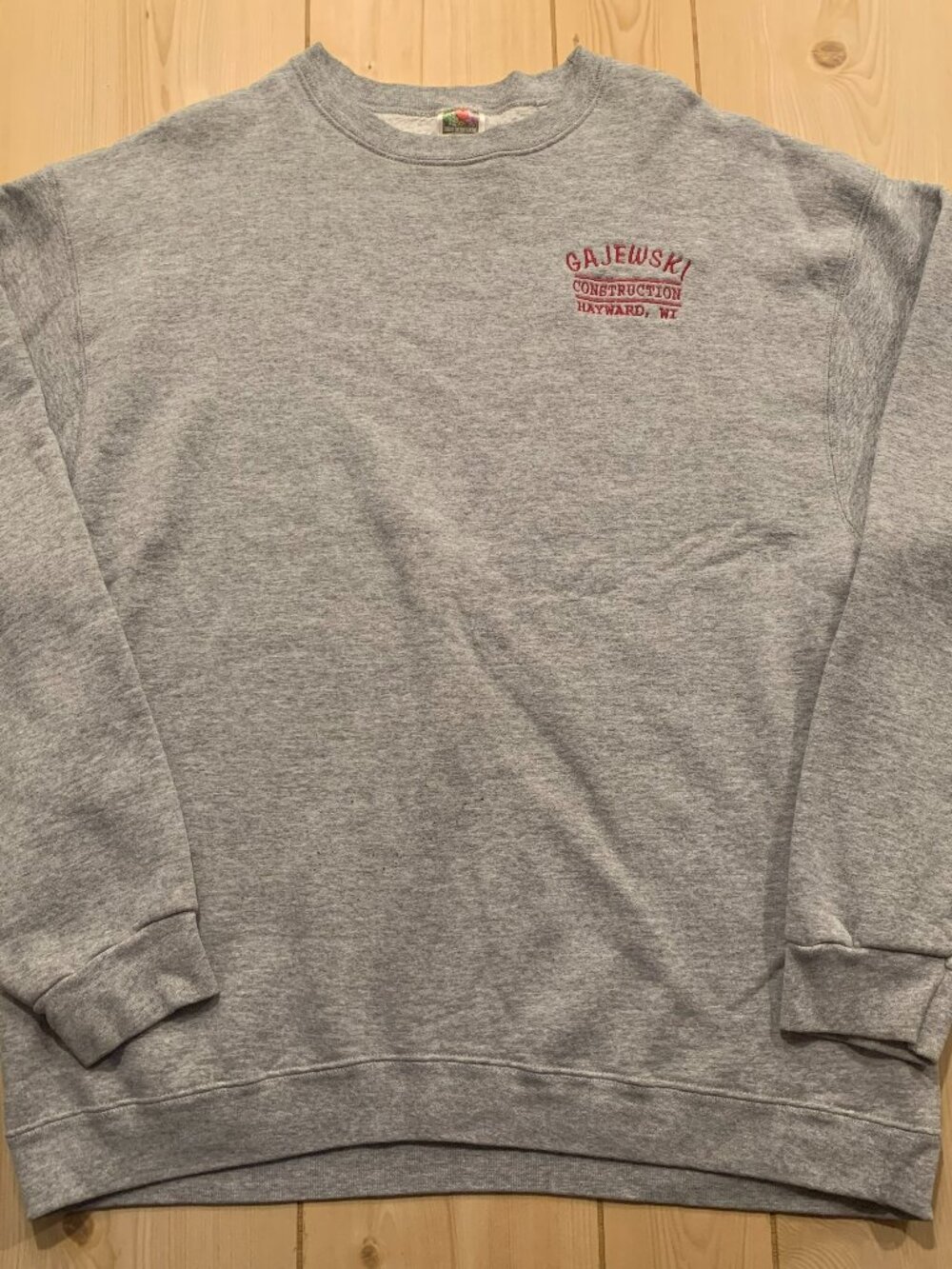 Vintage Y2K Gajewski Construction Hayward, WI Wisconsin Contractor Sweatshirt XL